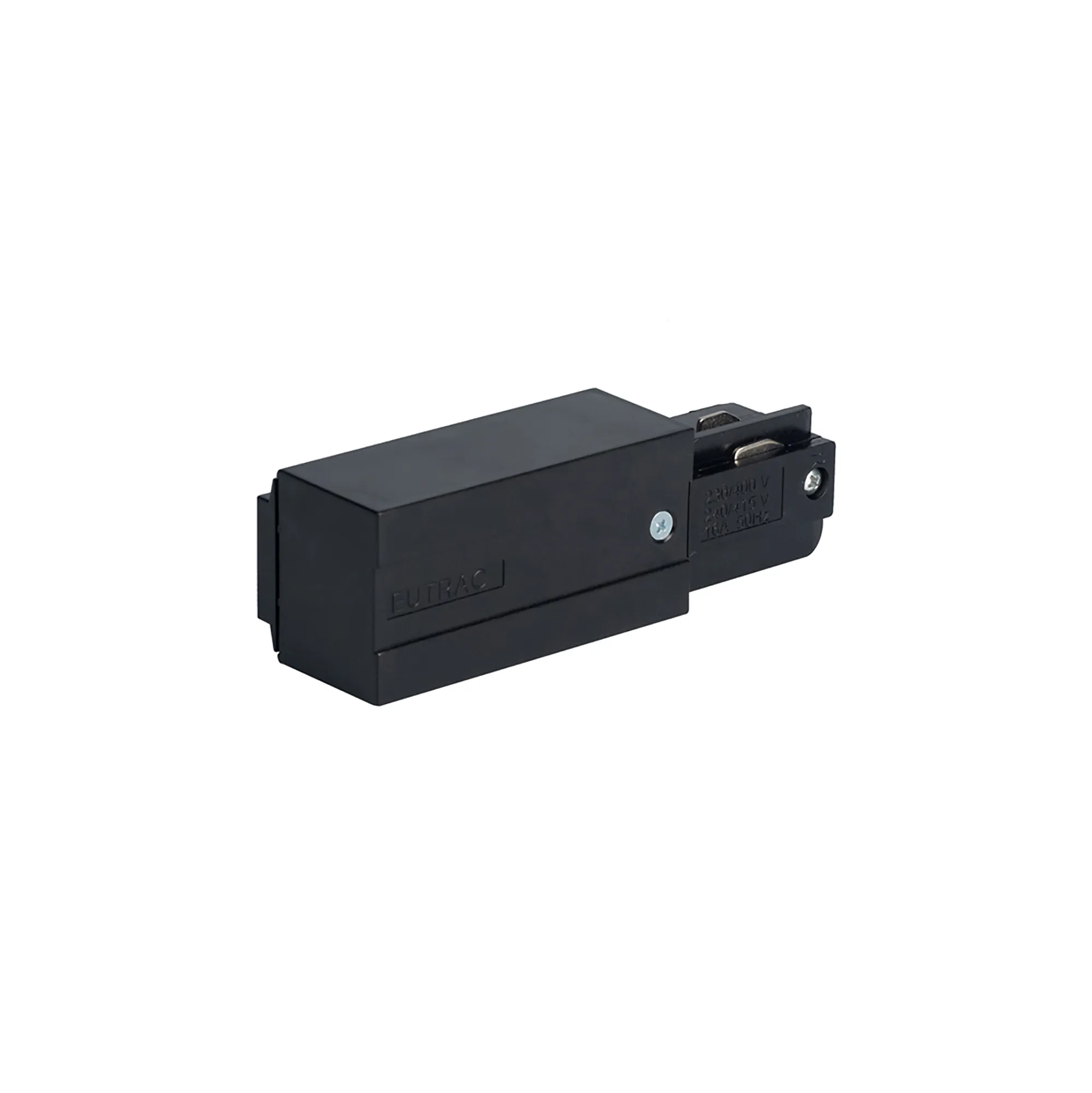 Right End Feed 3 Circuit Surface Mounted Track 555 1 1201 2  Eutrac 3 Circuit Surface-Black